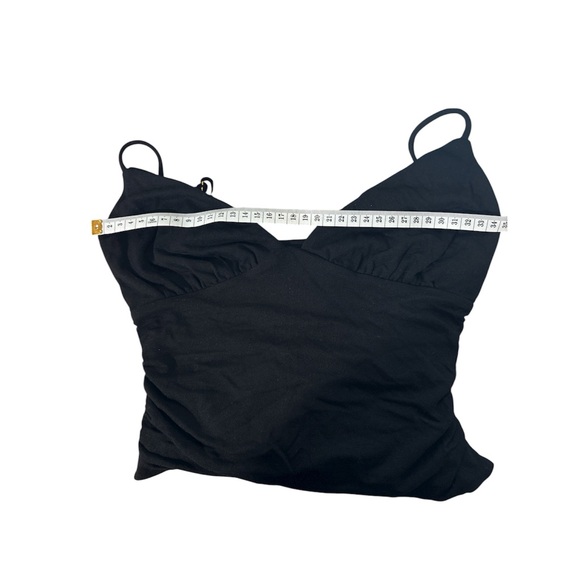 Oh Polly Elma Modal V-Neck Ruched Camisole Top Black Small - Picture 5 of 5